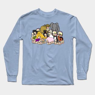 Cute Animals with Lots of Easter Eggs Long Sleeve T-Shirt